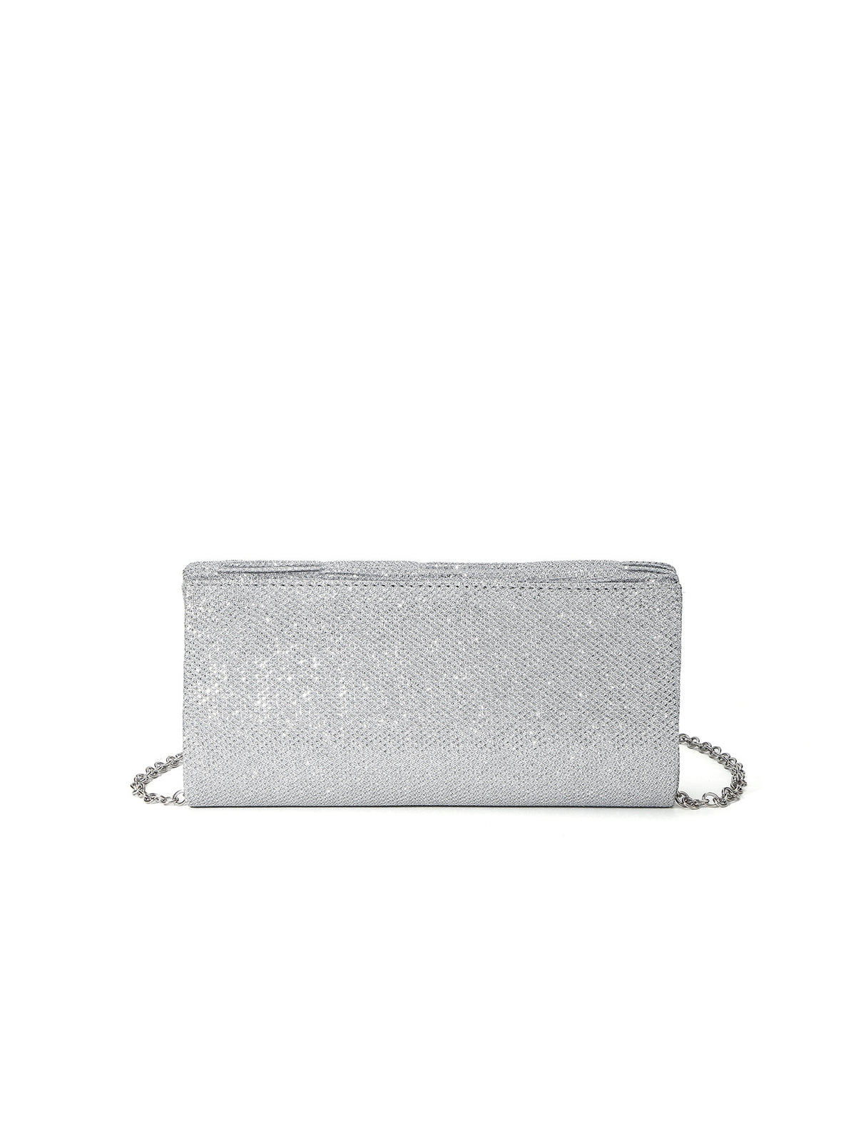 Lustre Pleated Evening Clutch — Refined Metallic Elegance