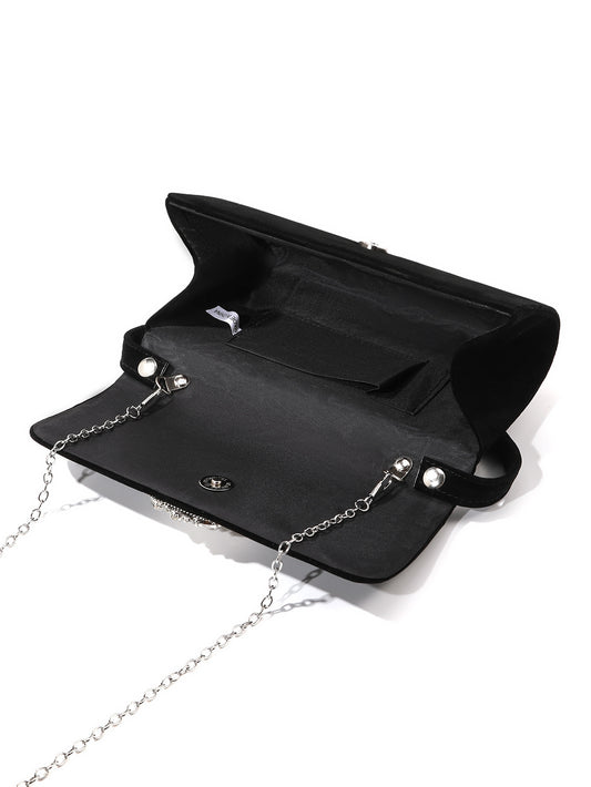 Velvet Crystal Clutch — Vintage-Inspired Glamour