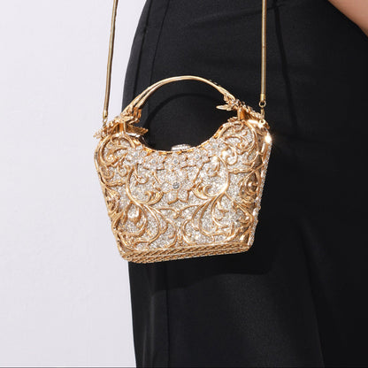 Sculpted Crystal Evening Bag — Ornate Statement Clutch