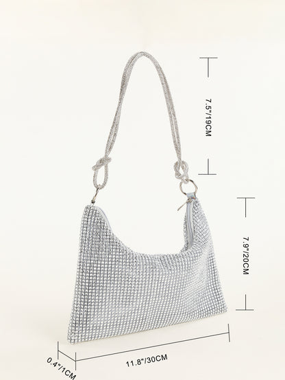 Crystal Mesh Shoulder Bag — Effortless Shine