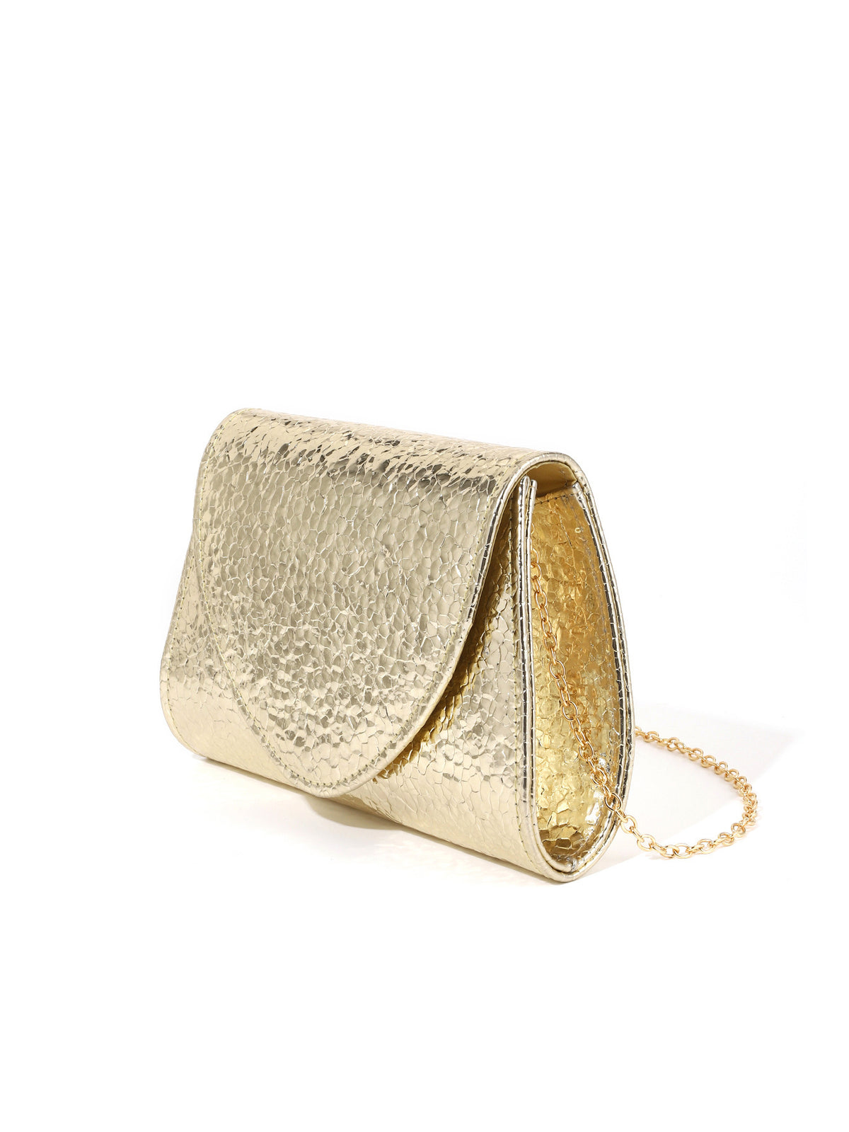 Lustre Gold Envelope Evening Clutch Bag