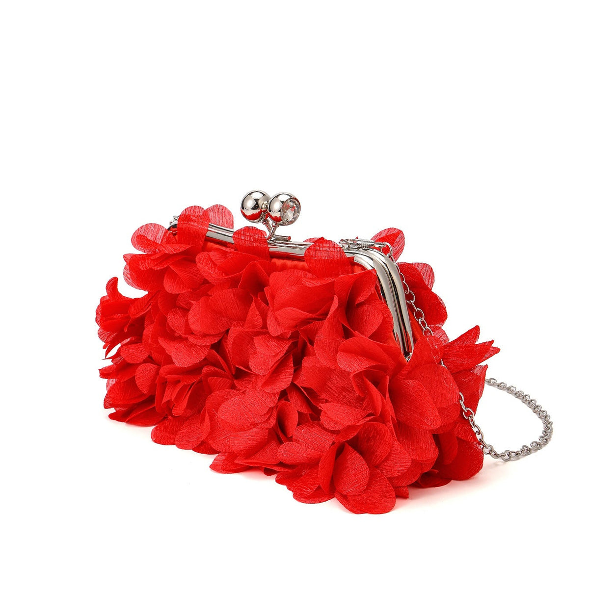 3D Floral Petal Evening Clutch