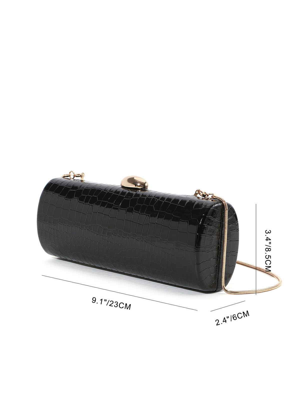 Vintage Croc Clutch — Structured Elegance