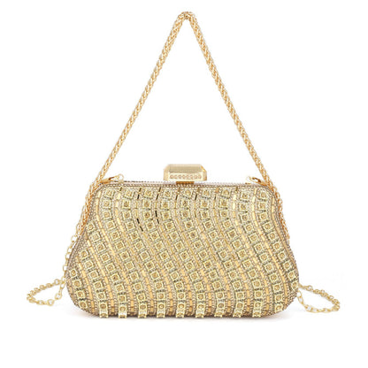 Crystal Frame Evening Bag — Refined Structured Sparkle