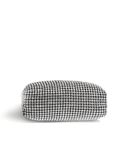 Crystal Mesh Beaded Handle Evening Bag