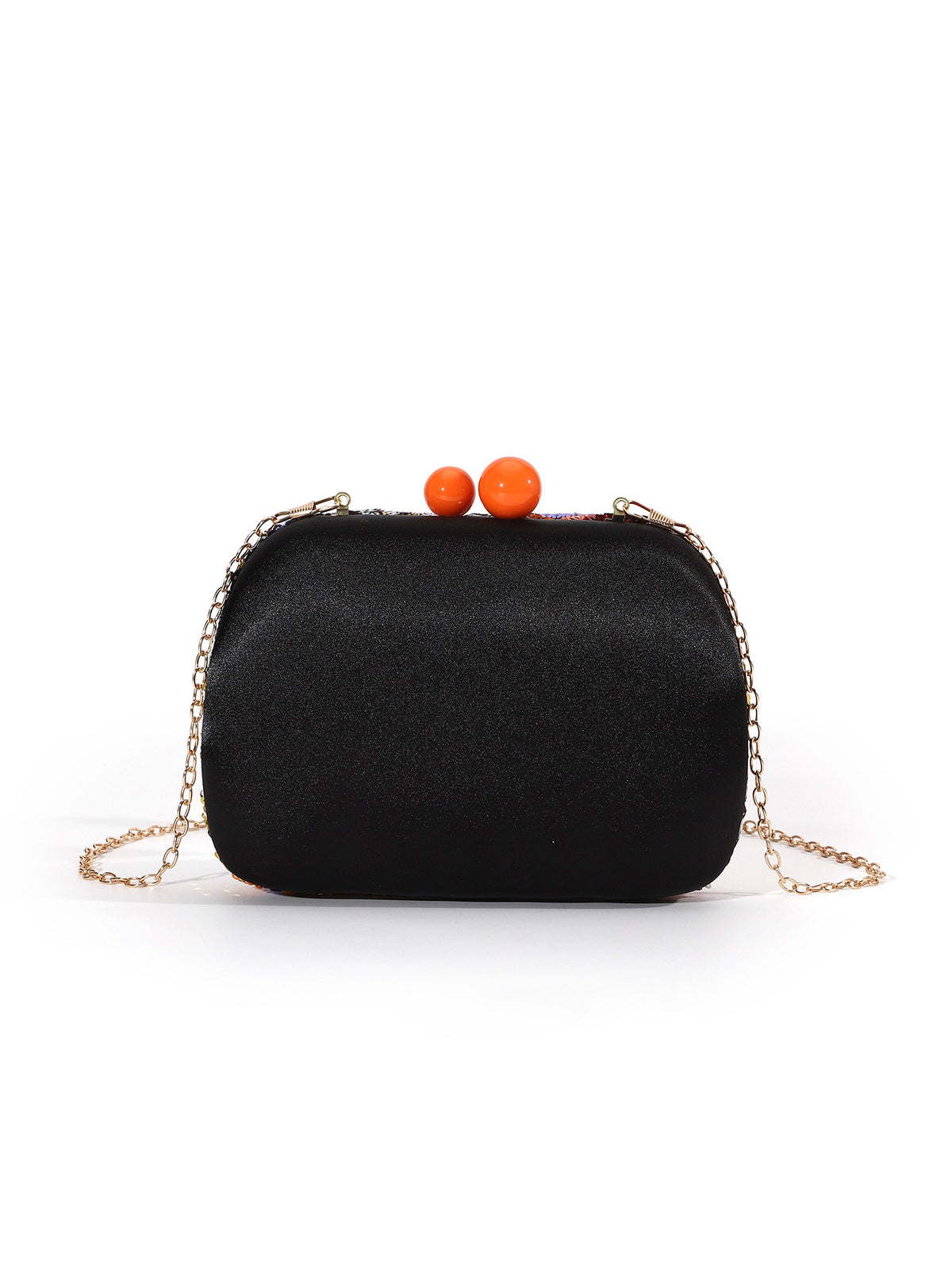 Floral Sequin Evening Clutch — Sculpted Statement Bag