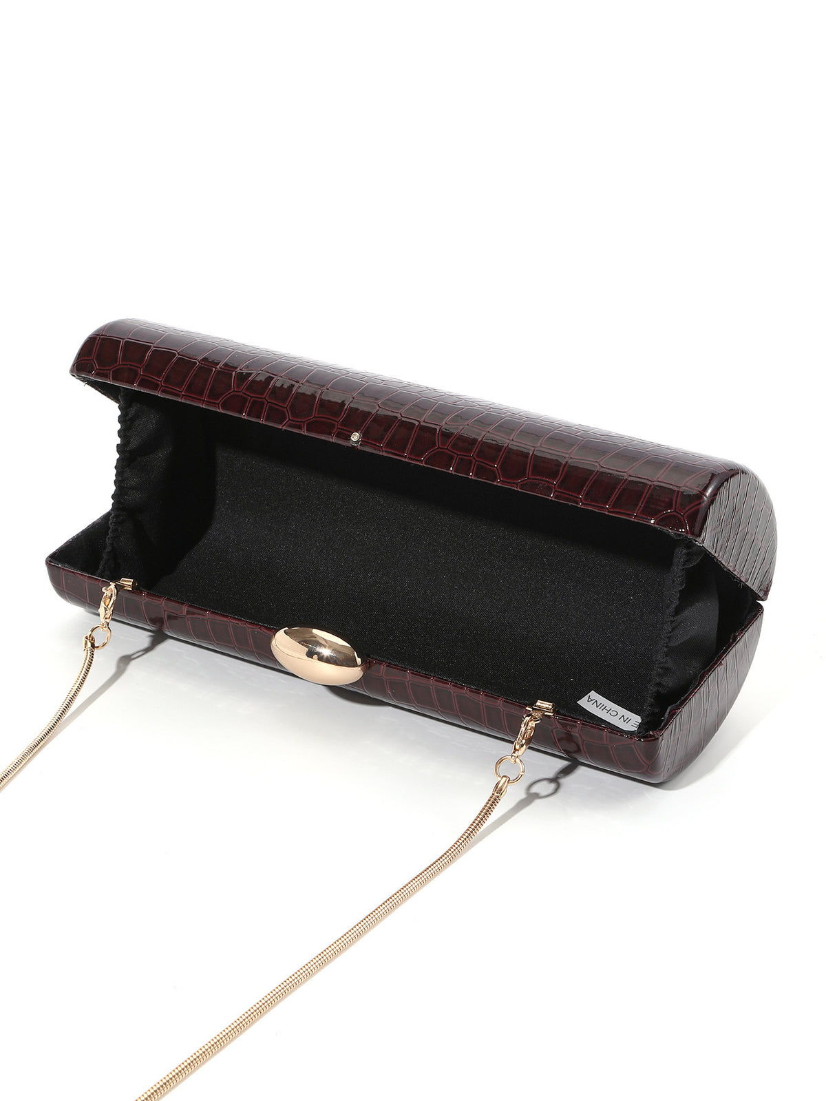 Vintage Croc Clutch — Structured Elegance