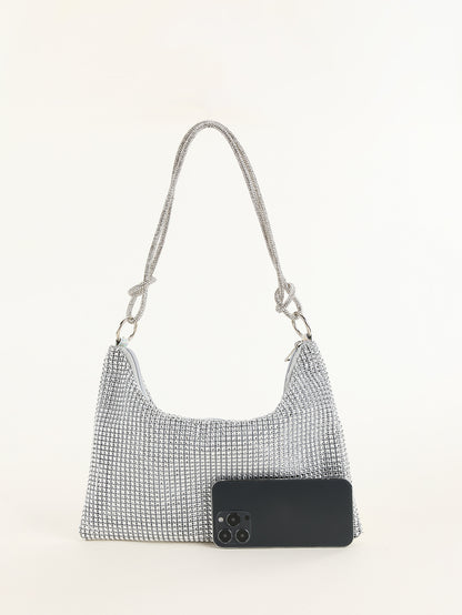 Crystal Mesh Shoulder Bag — Effortless Shine