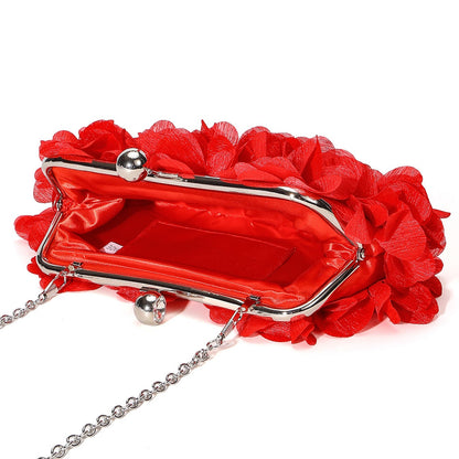 3D Floral Petal Evening Clutch