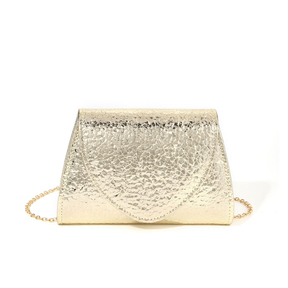 Lustre Gold Envelope Evening Clutch Bag