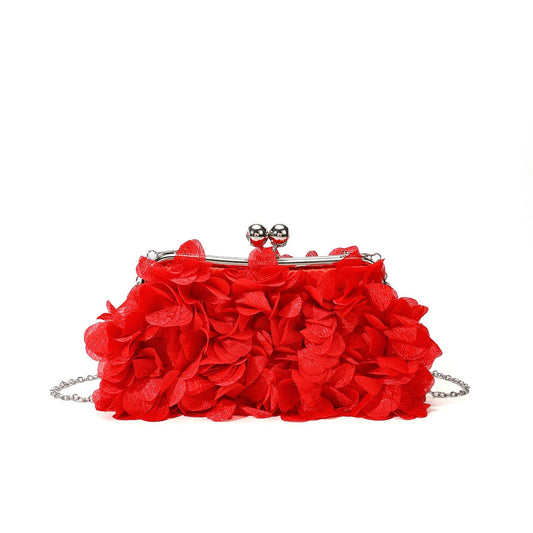 3D Floral Petal Evening Clutch