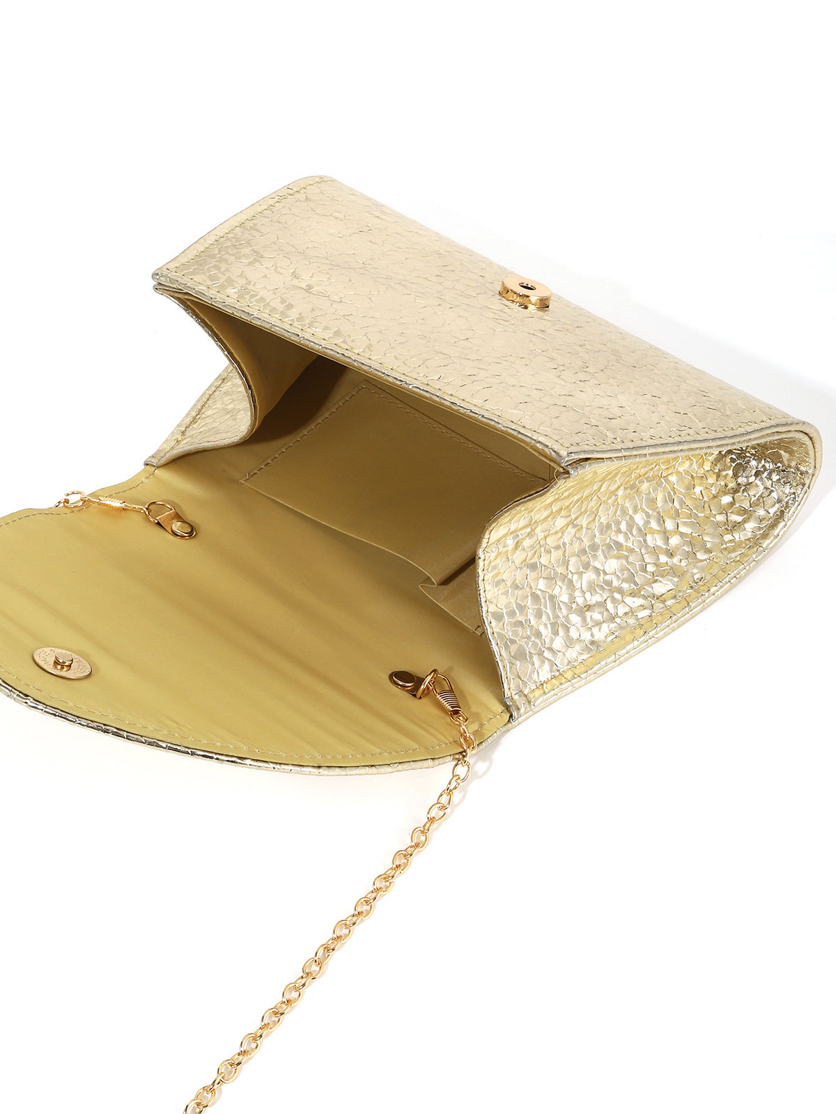 Lustre Gold Envelope Evening Clutch Bag