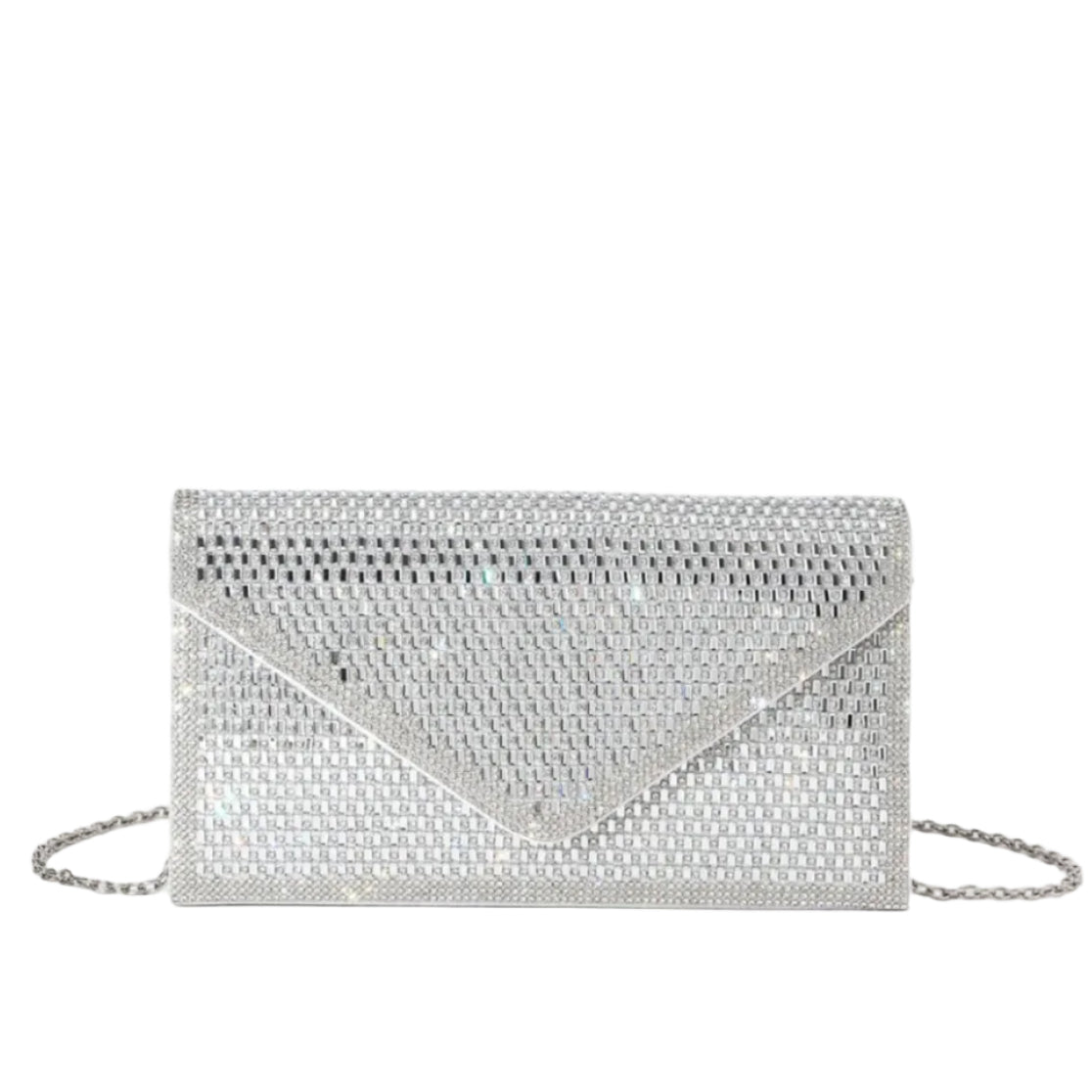 Rhinestone Envelope Clutch — Polished Statement Style