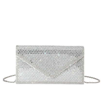 Rhinestone Envelope Clutch — Polished Statement Style