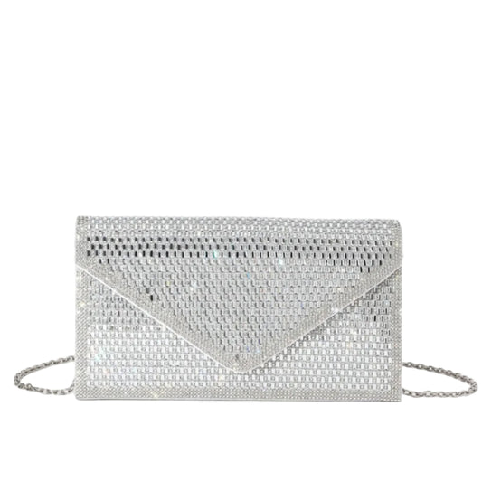 Rhinestone Envelope Clutch — Polished Statement Style