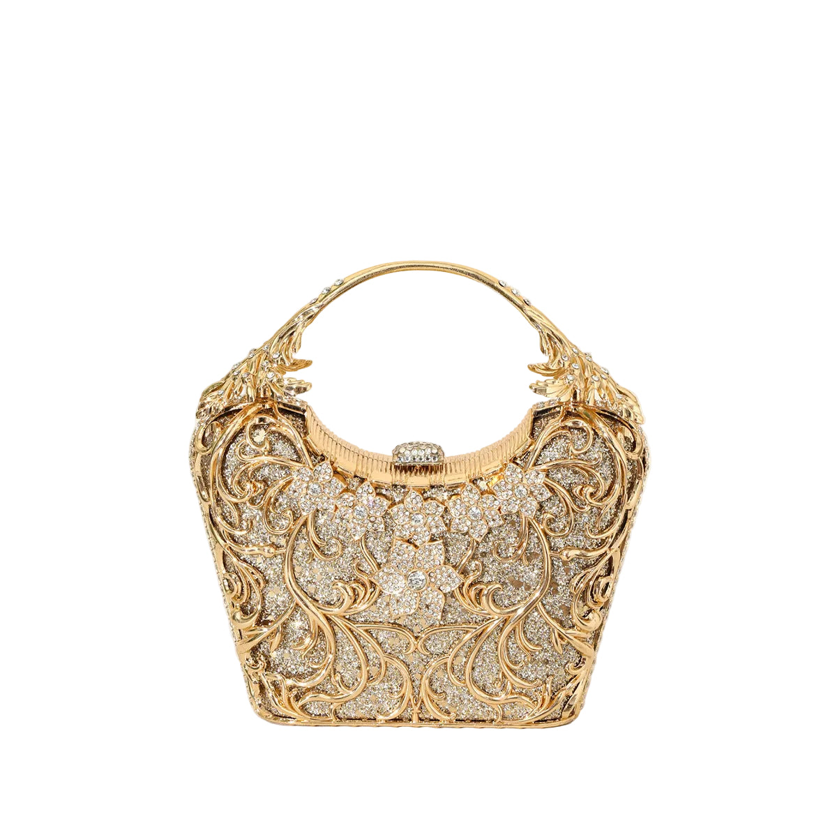Sculpted Crystal Evening Bag — Ornate Statement Clutch