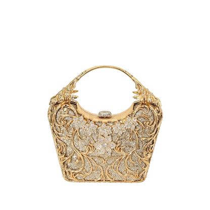 Sculpted Crystal Evening Bag — Ornate Statement Clutch