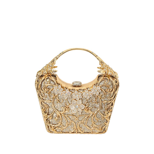 Sculpted Crystal Evening Bag — Ornate Statement Clutch