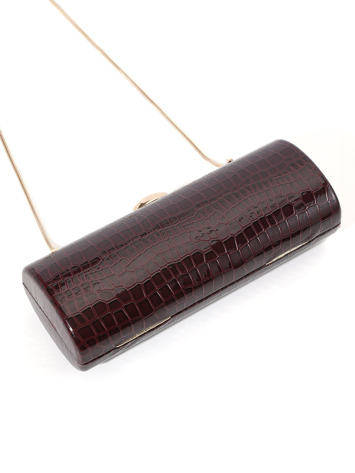 Vintage Croc Clutch — Structured Elegance