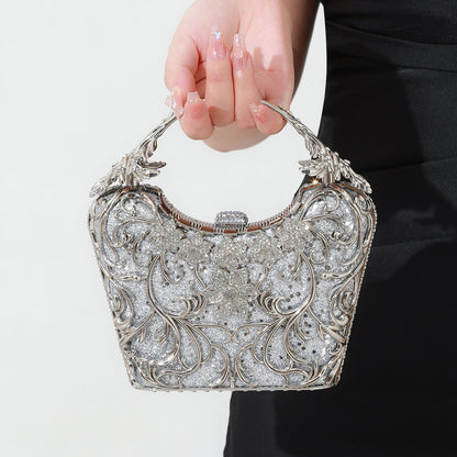 Sculpted Crystal Evening Bag — Ornate Statement Clutch