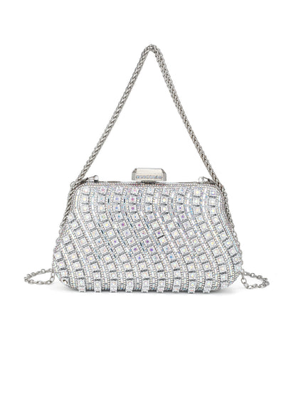 Crystal Frame Evening Bag — Refined Structured Sparkle