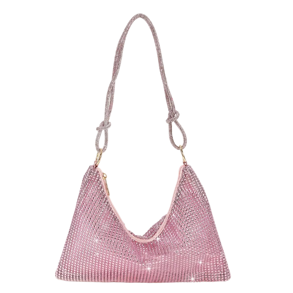 Crystal Mesh Shoulder Bag — Effortless Shine
