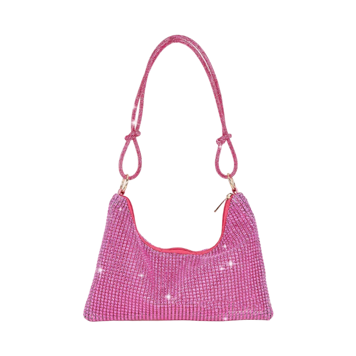 Crystal Mesh Shoulder Bag — Effortless Shine