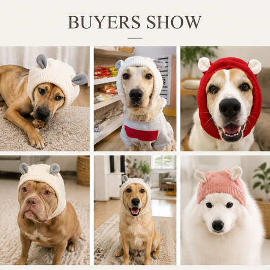 Cozy Bear Knit Pet Hat