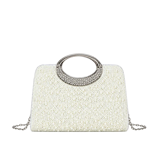 Pearl Top Handle Bag — Sculpted Elegance