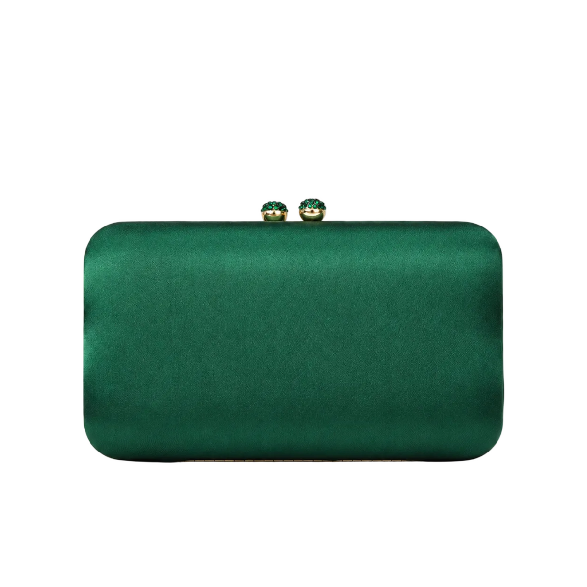 Emerald Satin Evening Clutch — Refined After-Dark Elegance