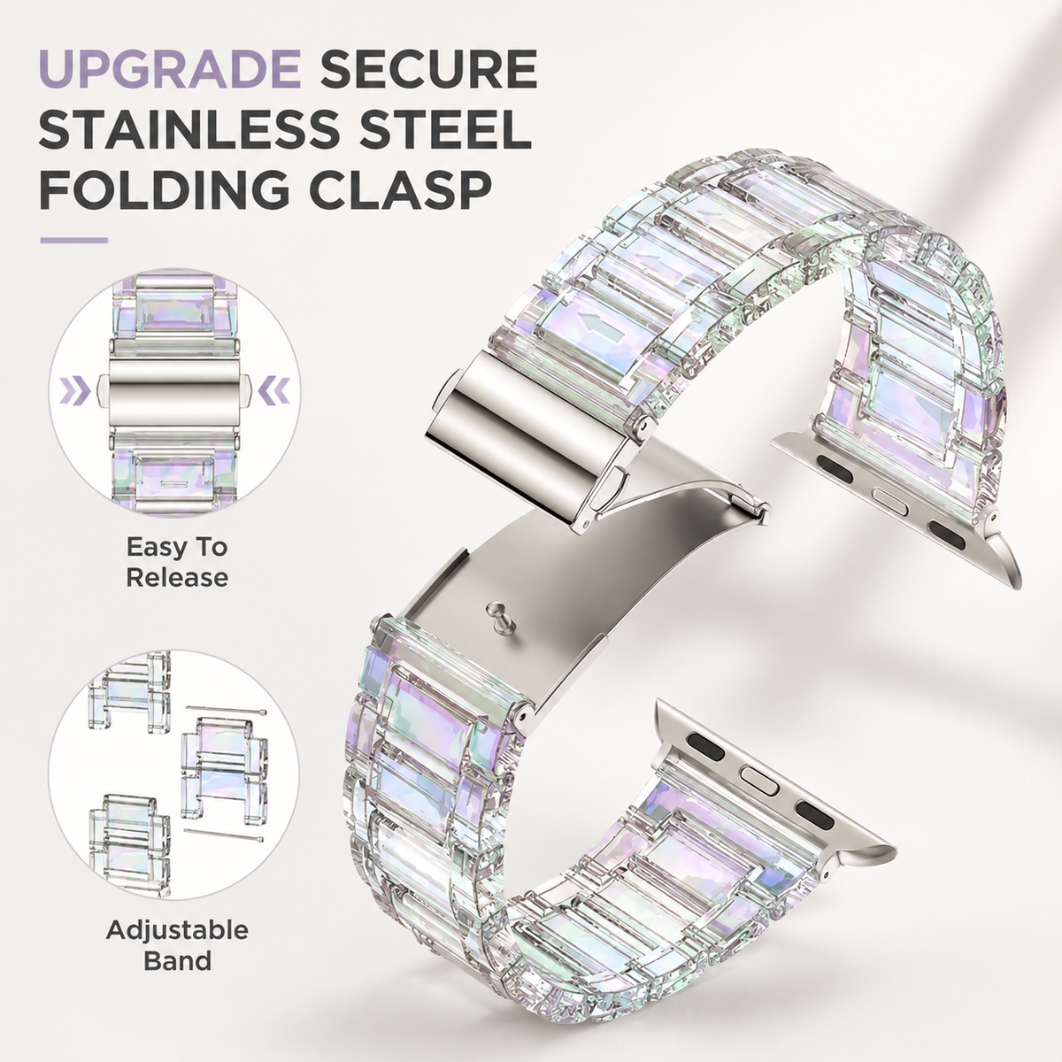 2026 Fashion Adjustable Apple Watch Band – Lightweight Stylish Strap for Everyday Comfort