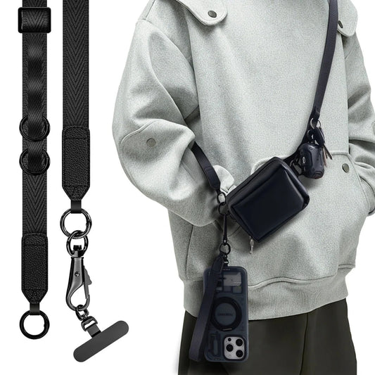 Phone Lanyard Kit with Wallet Pouch Adjustable Strap for All Phones