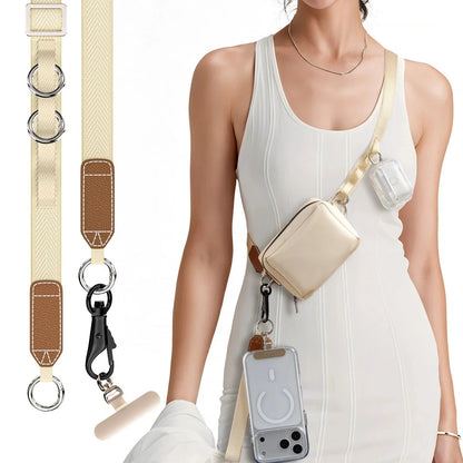Phone Lanyard Kit with Wallet Pouch Adjustable Strap for All Phones