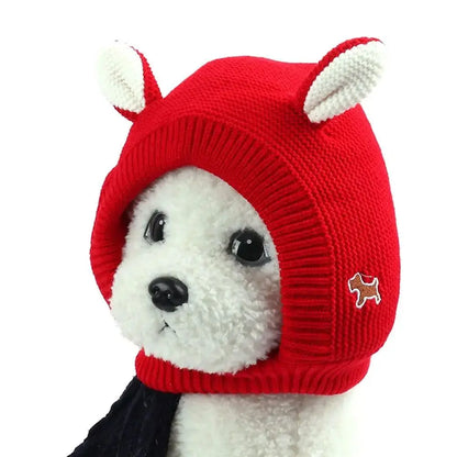 Cozy Bear Knit Pet Hat