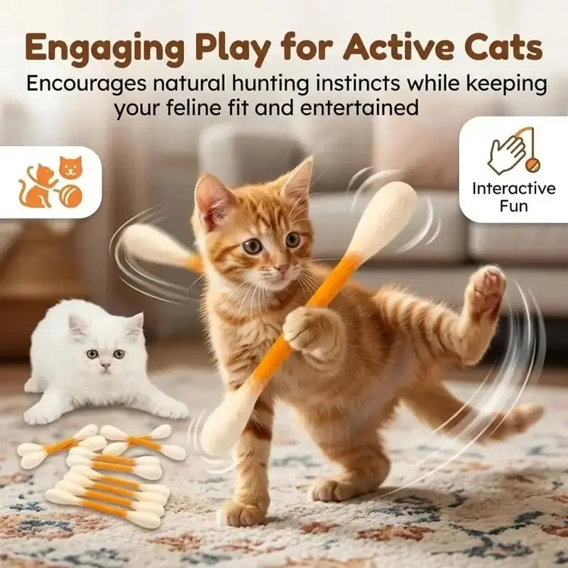 Natural Cotton Cat Toy Set