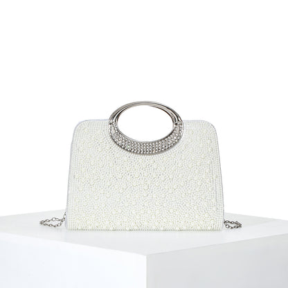Pearl Top Handle Bag — Sculpted Elegance