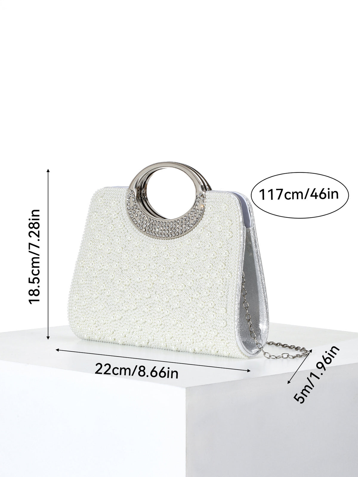 Pearl Top Handle Bag — Sculpted Elegance