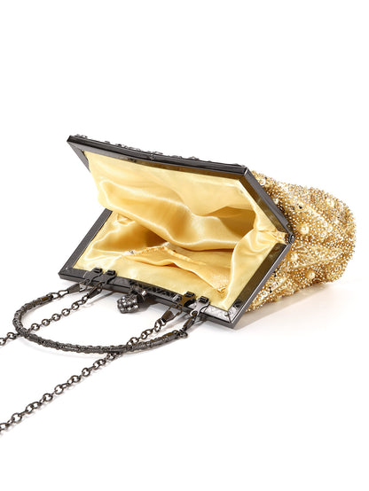 Regal Beaded Frame Bag — Vintage Floral Elegance