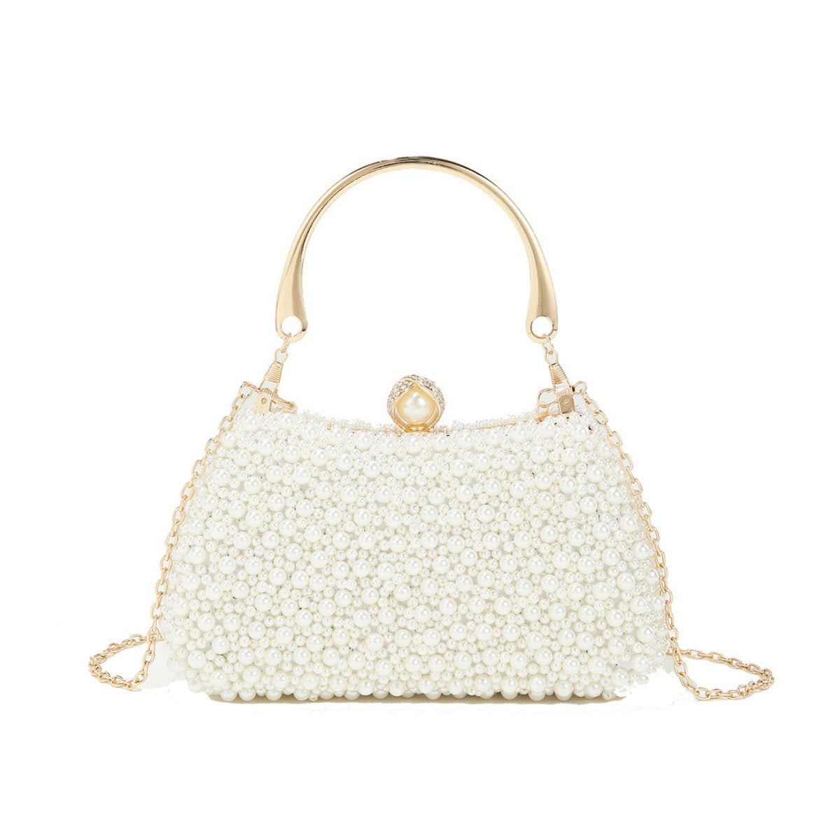 Pearl-Effect Evening Bag — Refined Occasion Style
