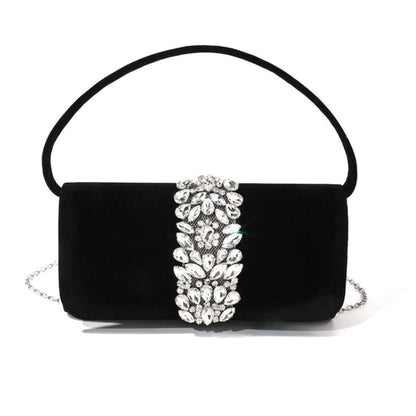 Velvet Crystal Clutch — Vintage-Inspired Glamour