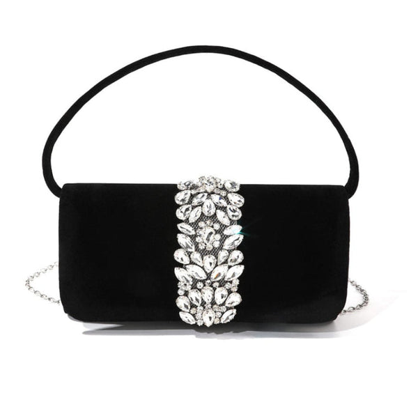 Velvet Crystal Clutch — Vintage-Inspired Glamour