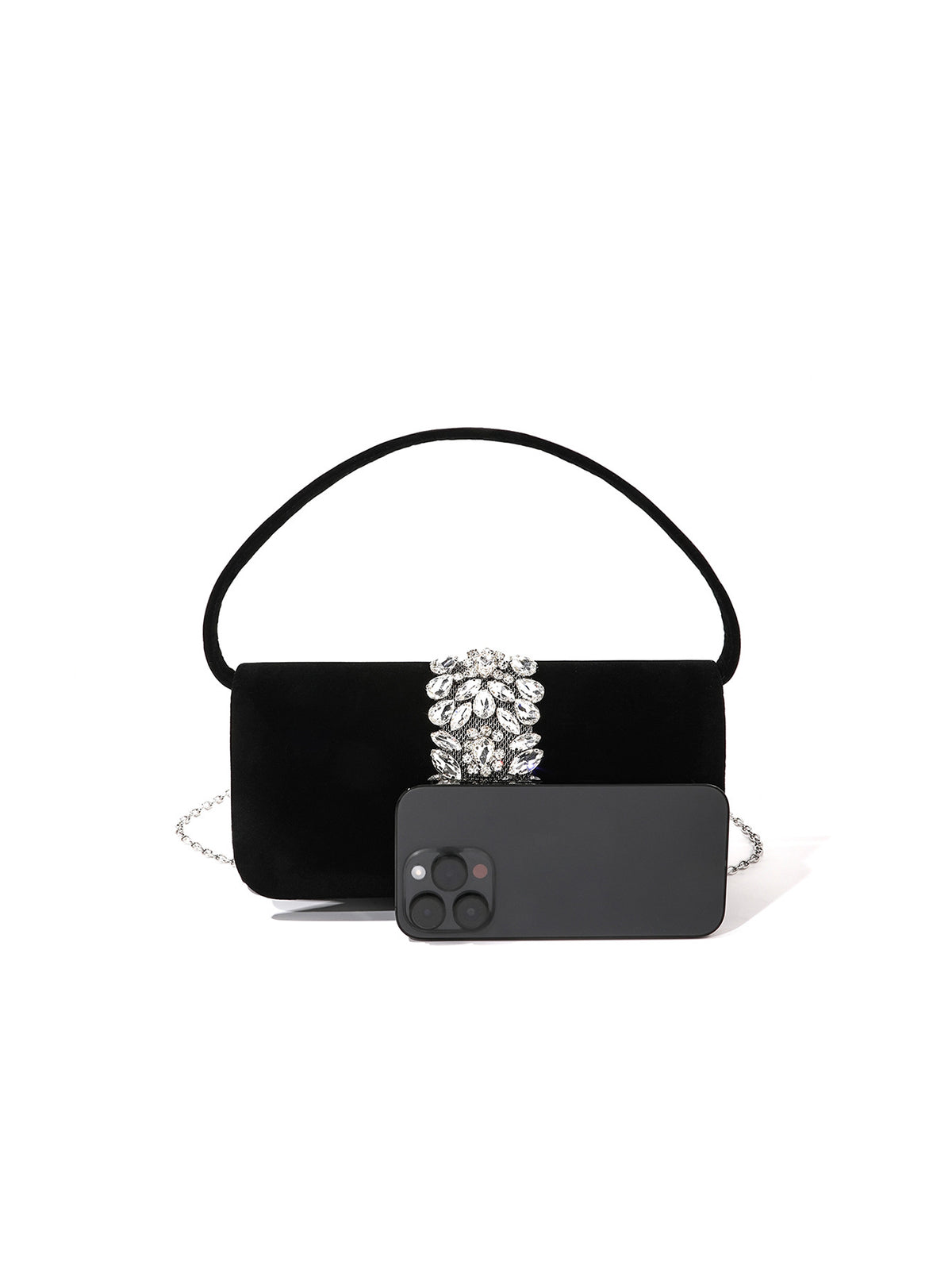 Velvet Crystal Clutch — Vintage-Inspired Glamour