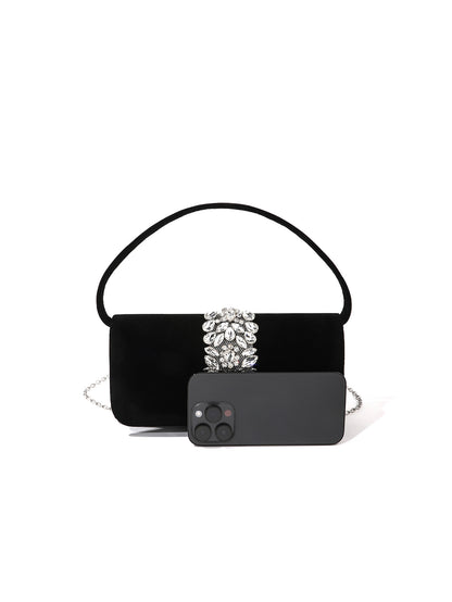 Velvet Crystal Clutch — Vintage-Inspired Glamour