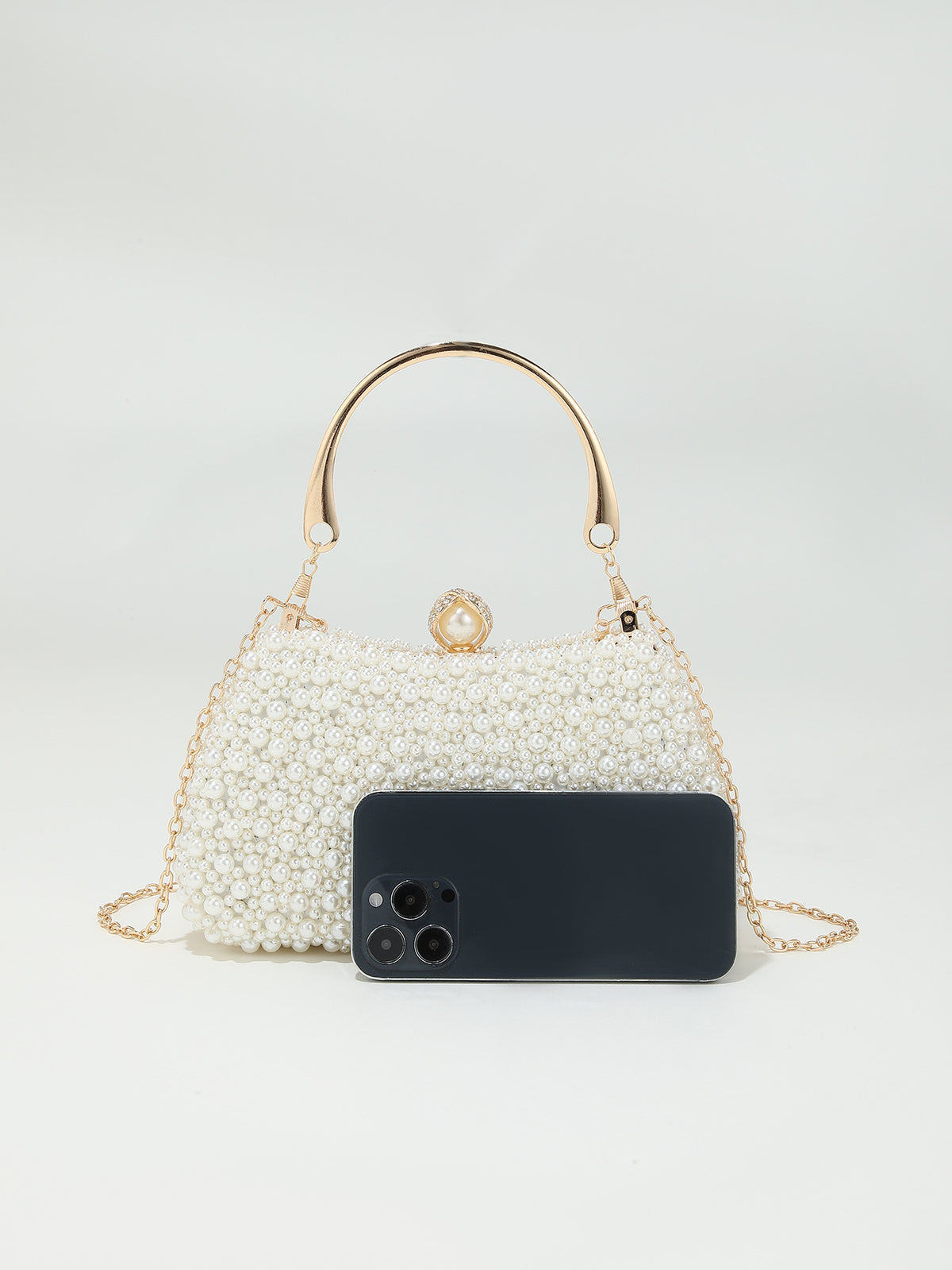 Pearl-Effect Evening Bag — Refined Occasion Style