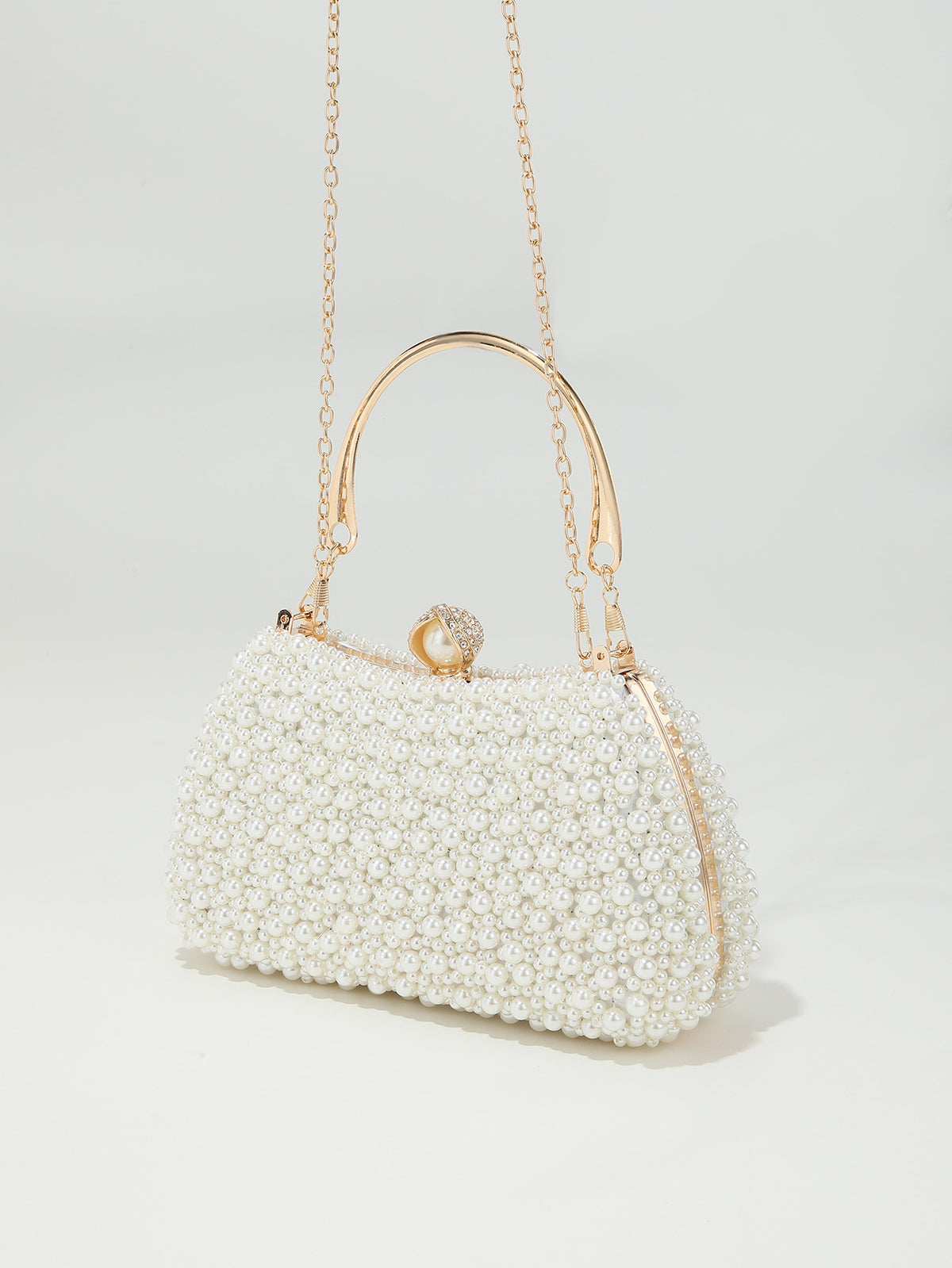 Pearl-Effect Evening Bag — Refined Occasion Style