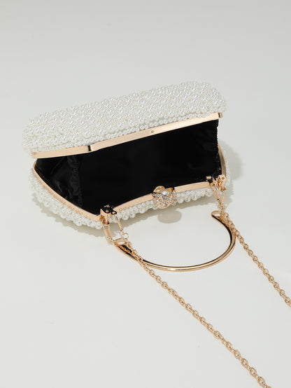 Pearl-Effect Evening Bag — Refined Occasion Style