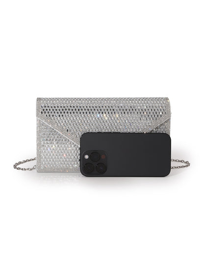 Rhinestone Envelope Clutch — Polished Statement Style