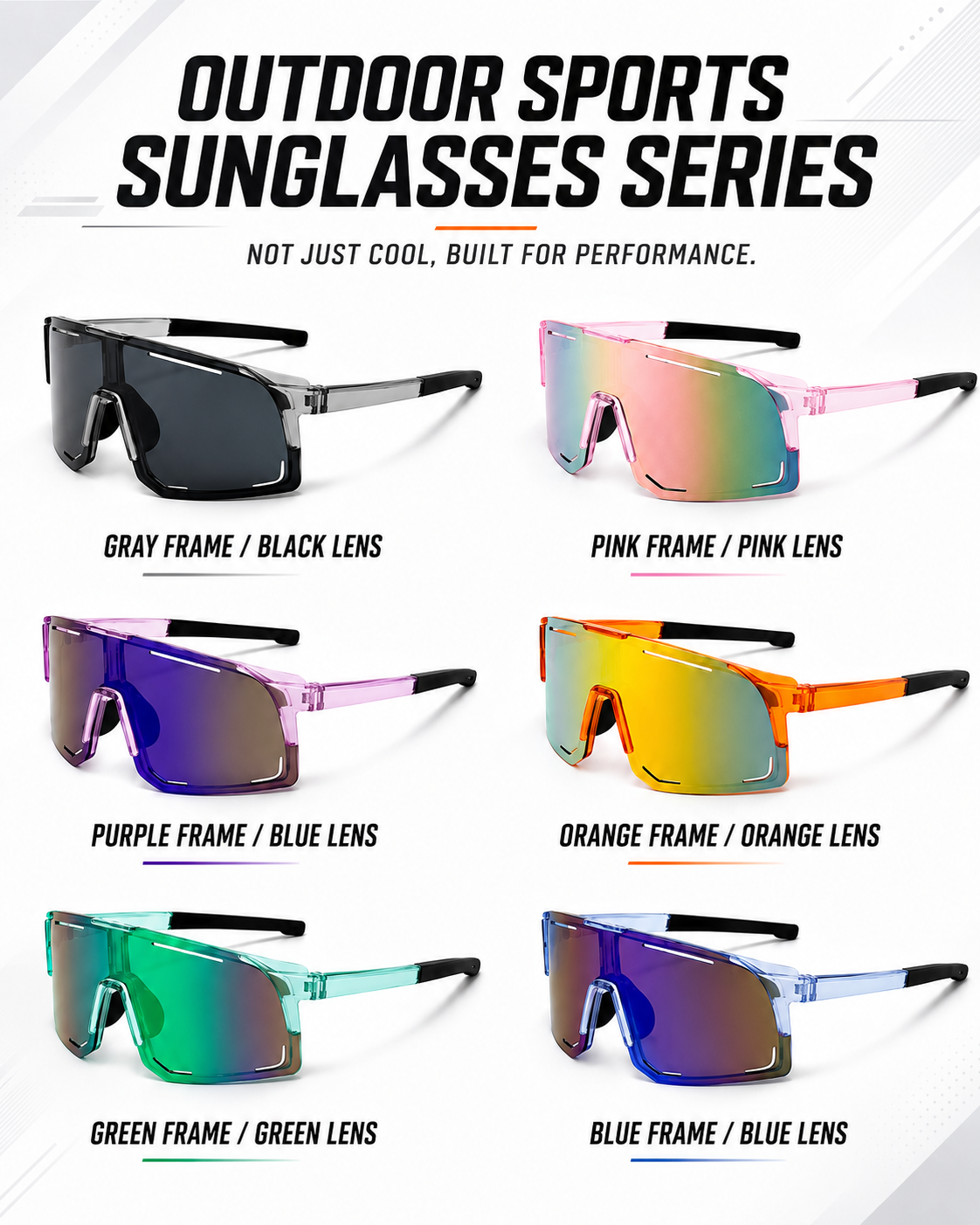 UV400 Cycling Sunglasses for Men | Windproof Sports Eyewear